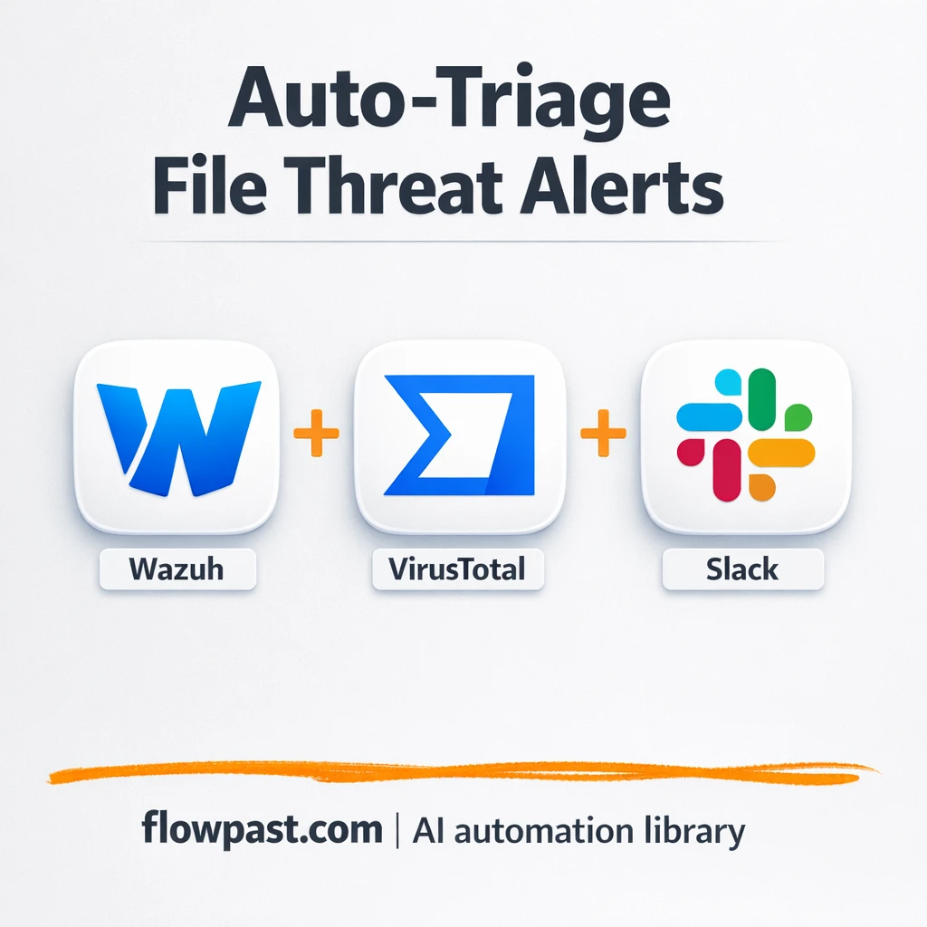 Wazuh + Slack: faster VirusTotal file triage - n8n workflow automation template
