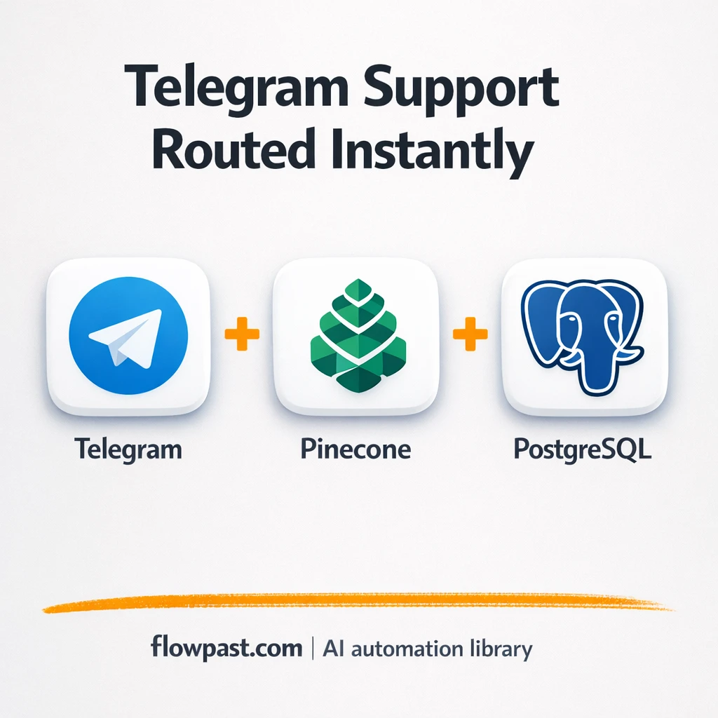 Telegram + Google Drive, consistent support replies - n8n workflow automation template