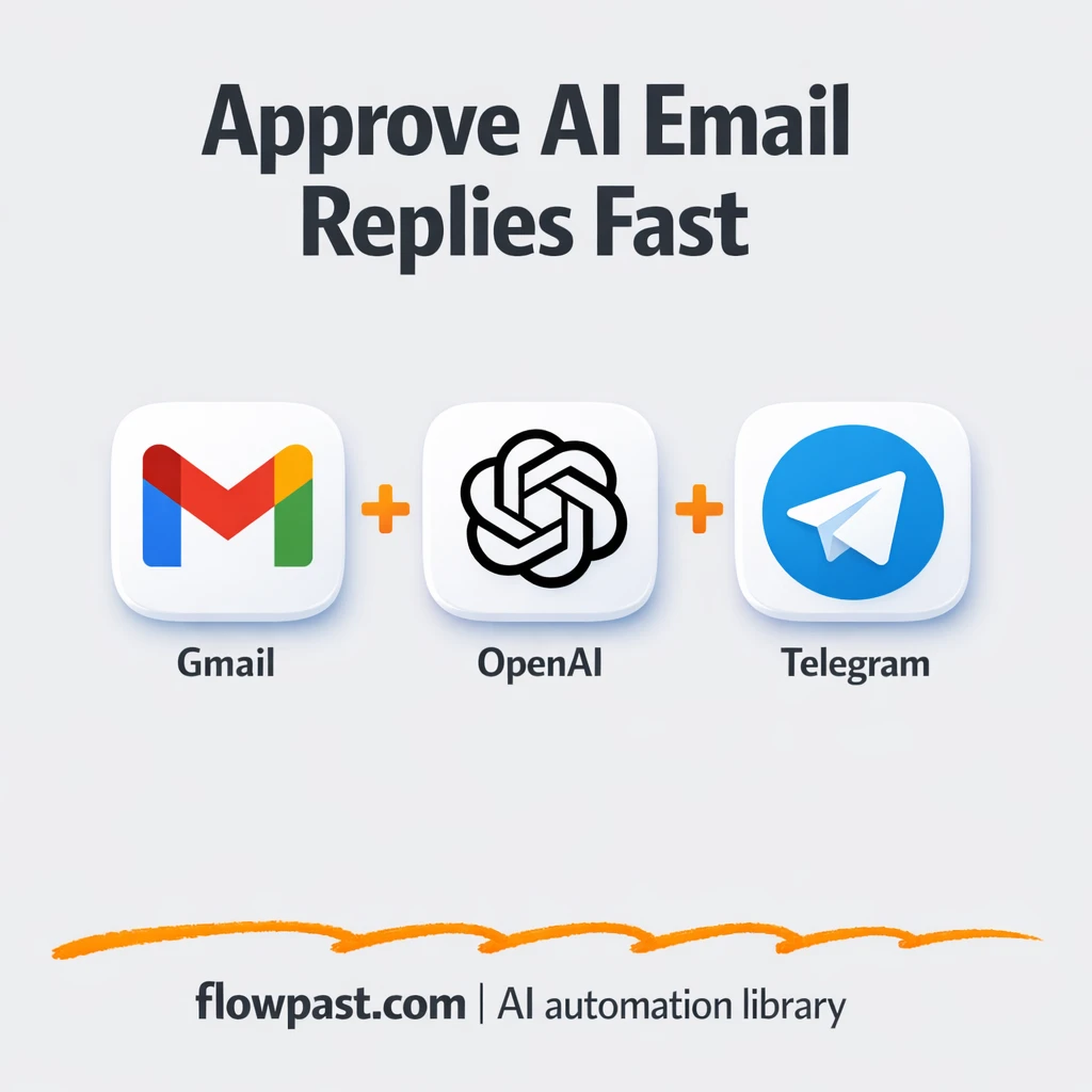 Gmail + Telegram: approve AI drafted replies fast - n8n workflow automation template