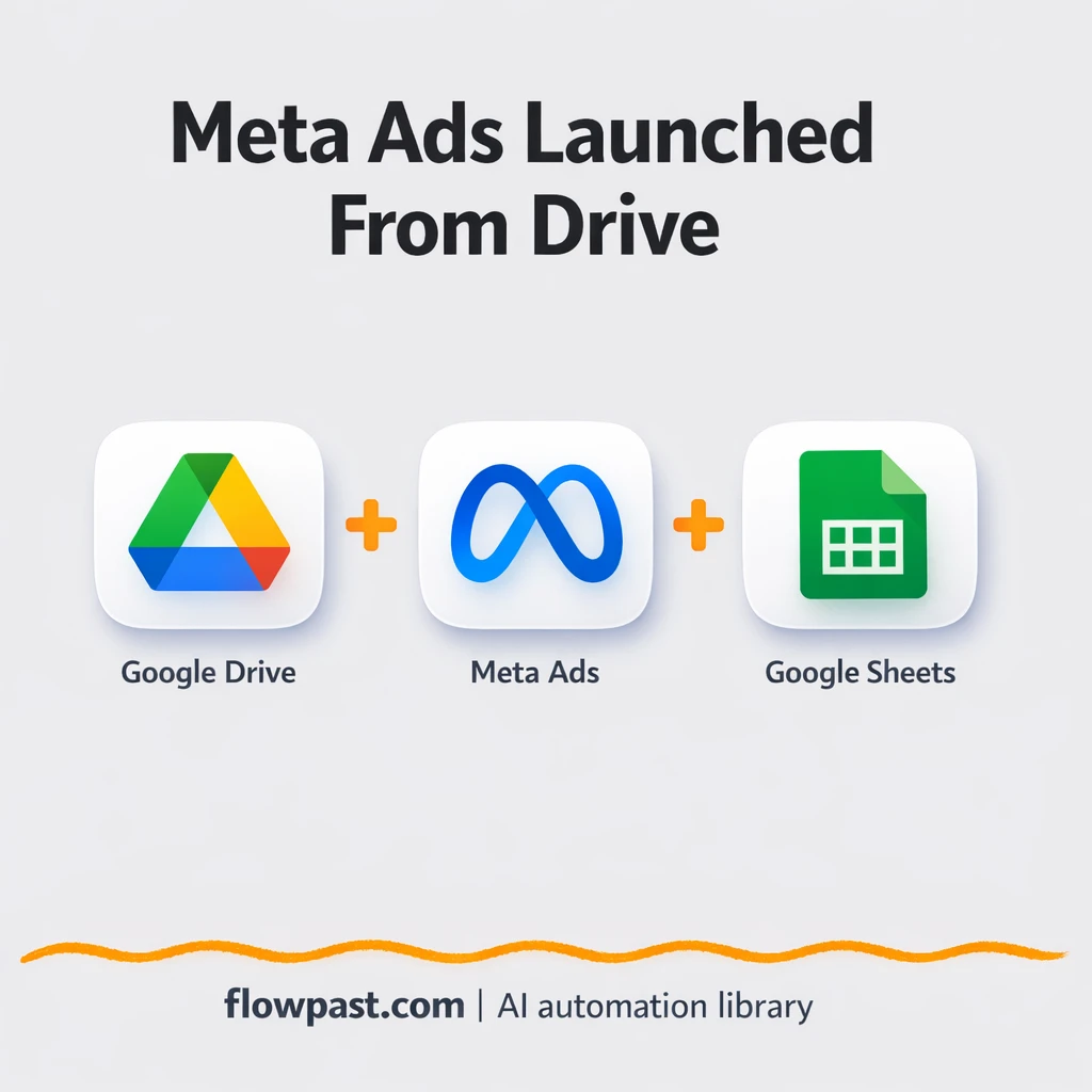 Google Drive to Meta Ads, creative tests ready fast - n8n workflow automation template