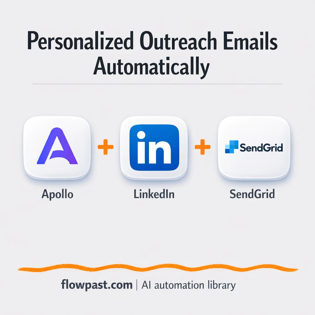 Apollo + SendGrid: personalized outreach sent for you - n8n workflow automation template