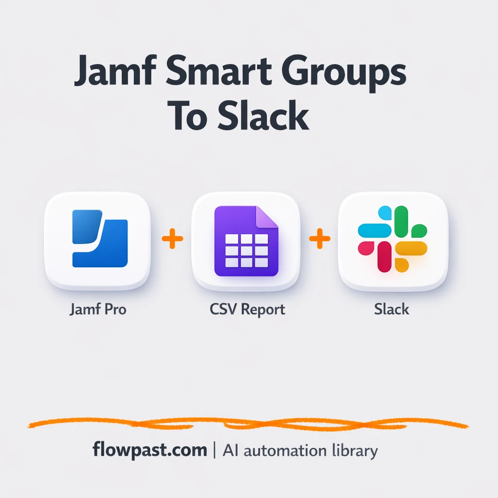 Jamf Pro to Slack, smart group CSVs posted for you - n8n workflow automation template