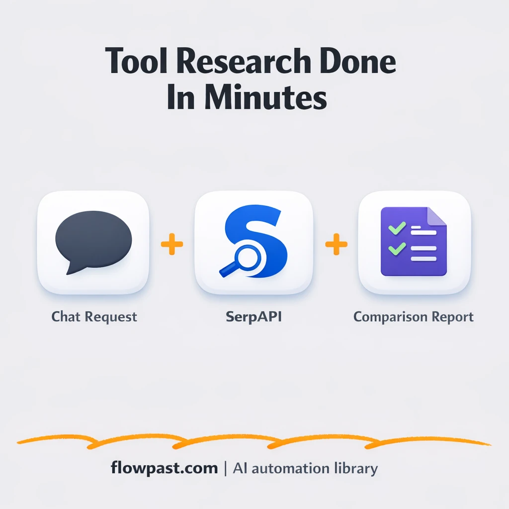 SerpAPI + Google Sheets: tool shortlists on demand - n8n workflow automation template