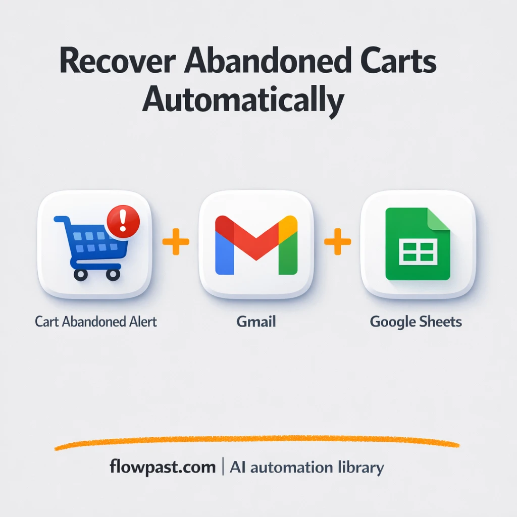 Google Sheets + Shopify: abandoned cart recovery emails - n8n workflow automation template
