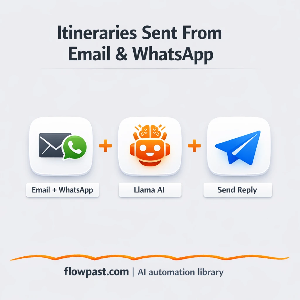 Email + WhatsApp: send polished itineraries fast - n8n workflow automation template
