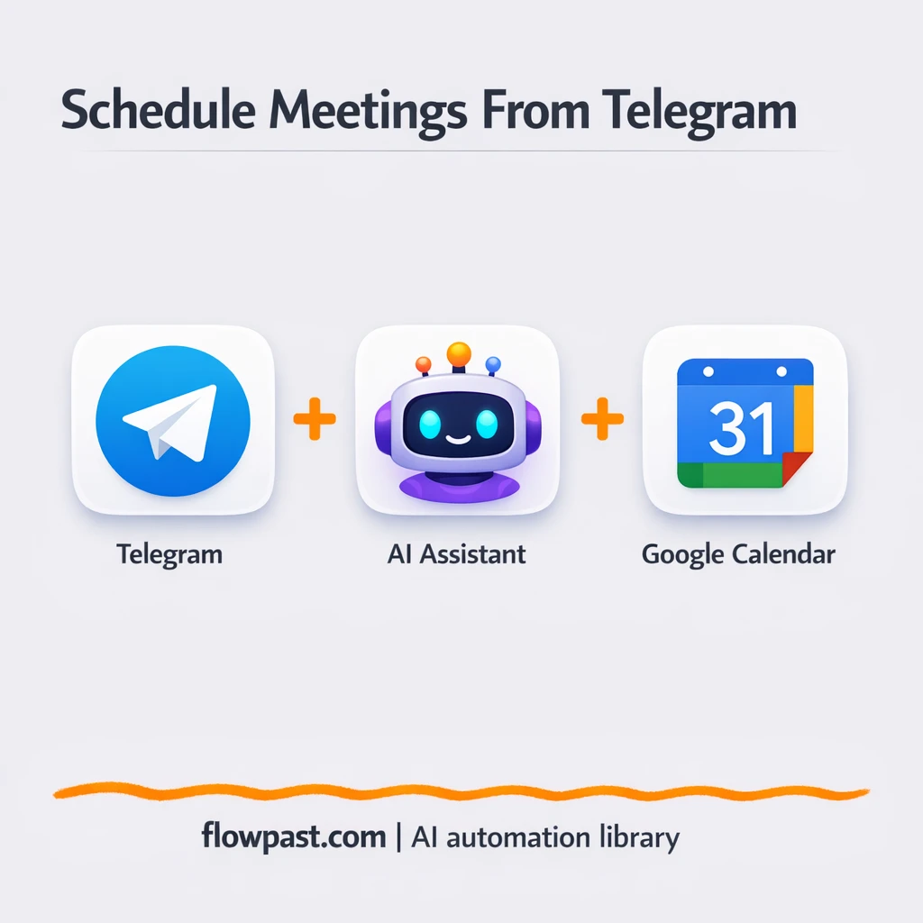 Telegram to Google Calendar, scheduling without clashes - n8n workflow automation template