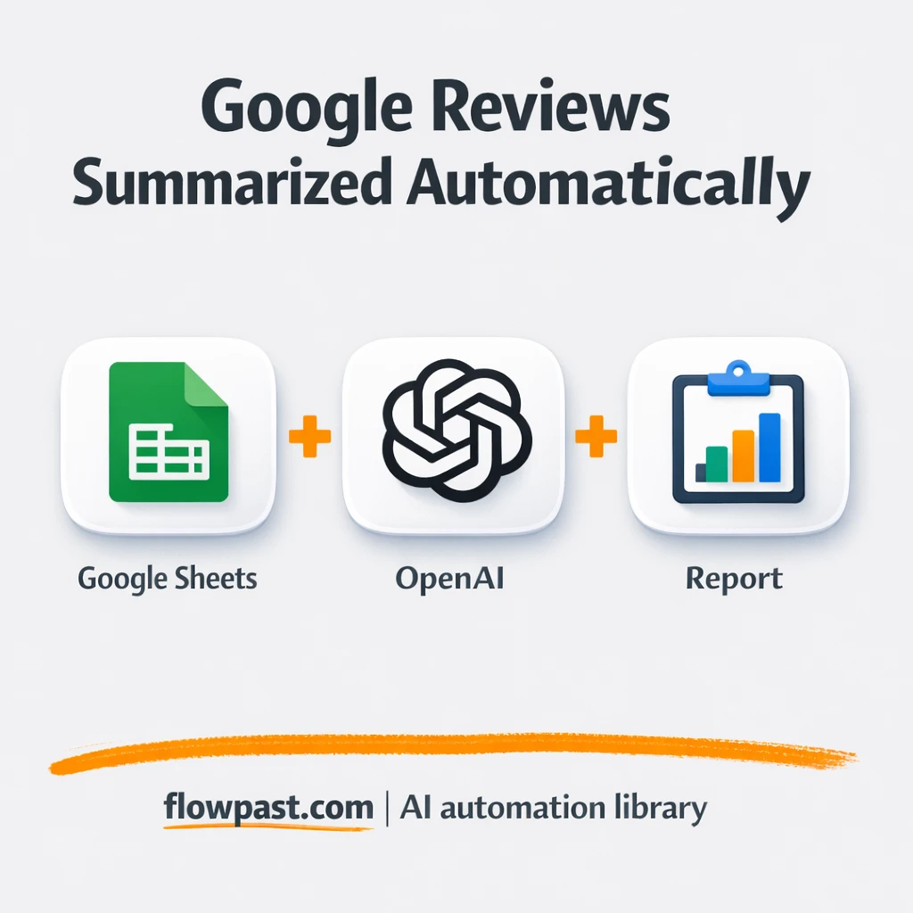 Google Sheets + OpenAI: clearer Google review insights - n8n workflow automation template