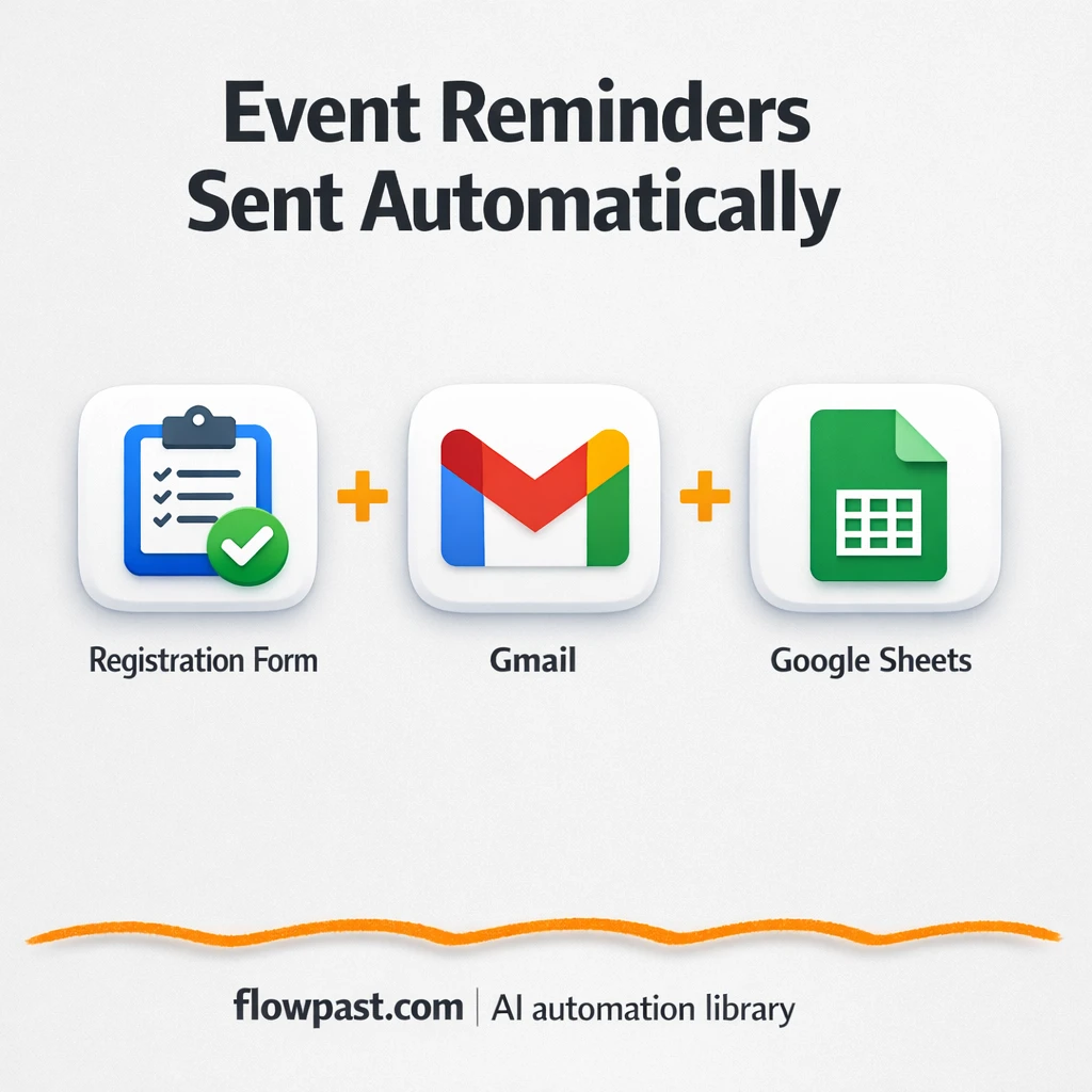 Gmail + Google Sheets, event reminders that stick - n8n workflow automation template