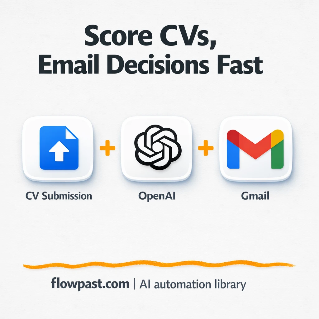 Gmail + OpenAI, faster CV screening and replies - n8n workflow automation template