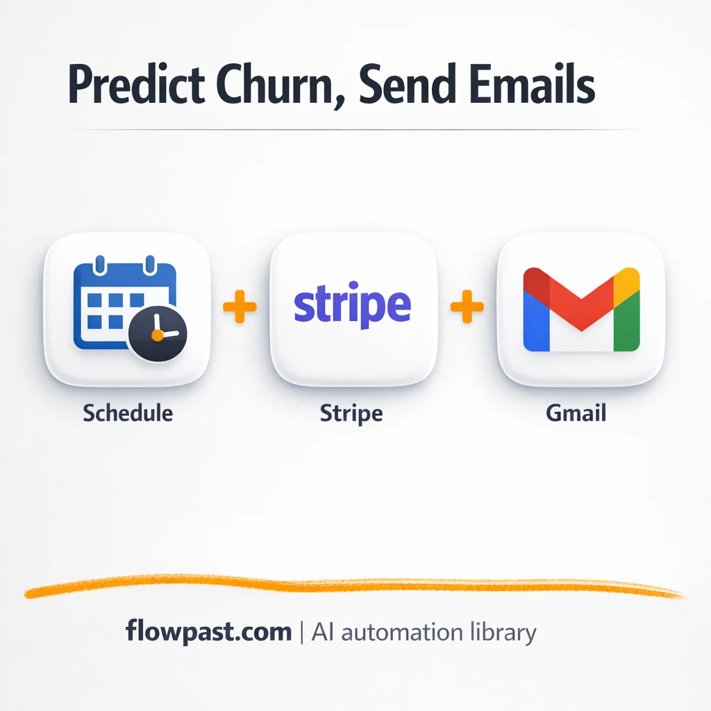 Postgres + Stripe: churn risk emails sent via Gmail - n8n workflow automation template