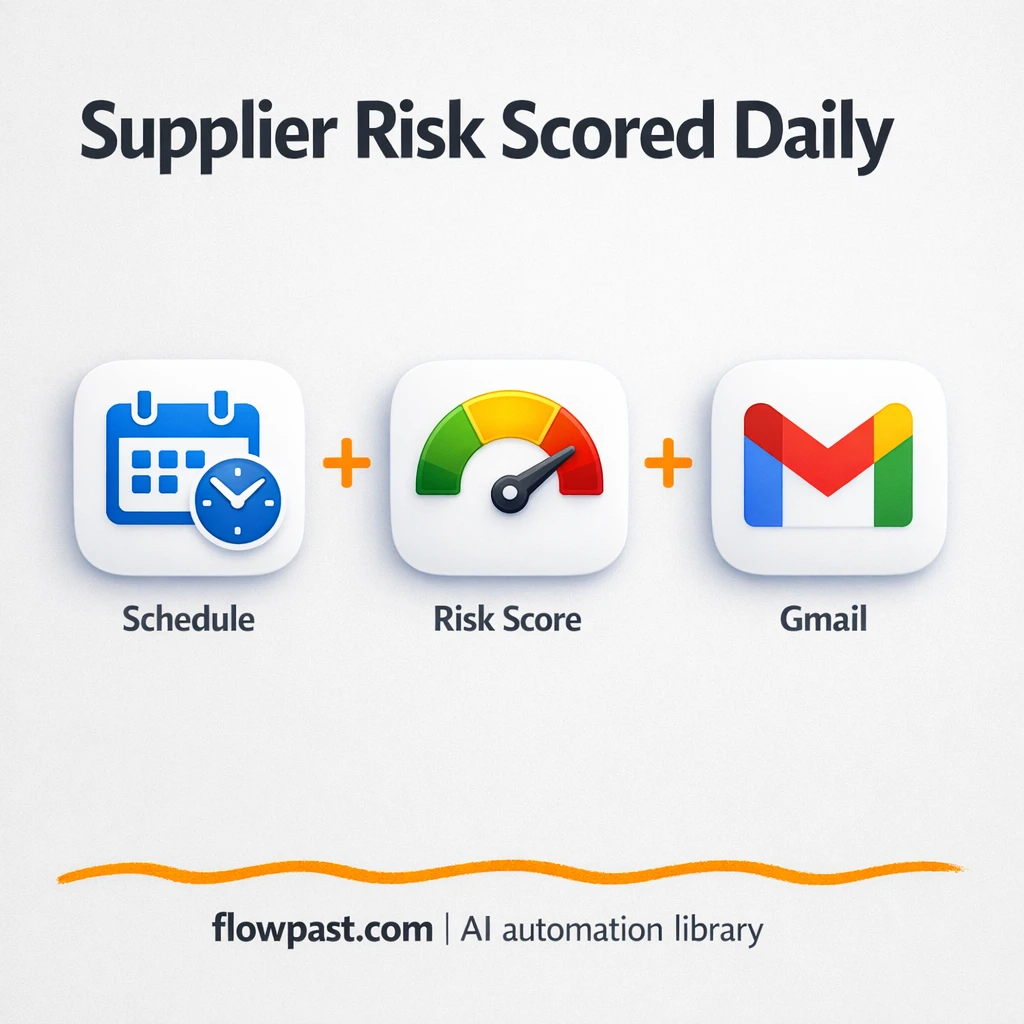 Postgres + Google Sheets: supplier risk scored - n8n workflow automation template