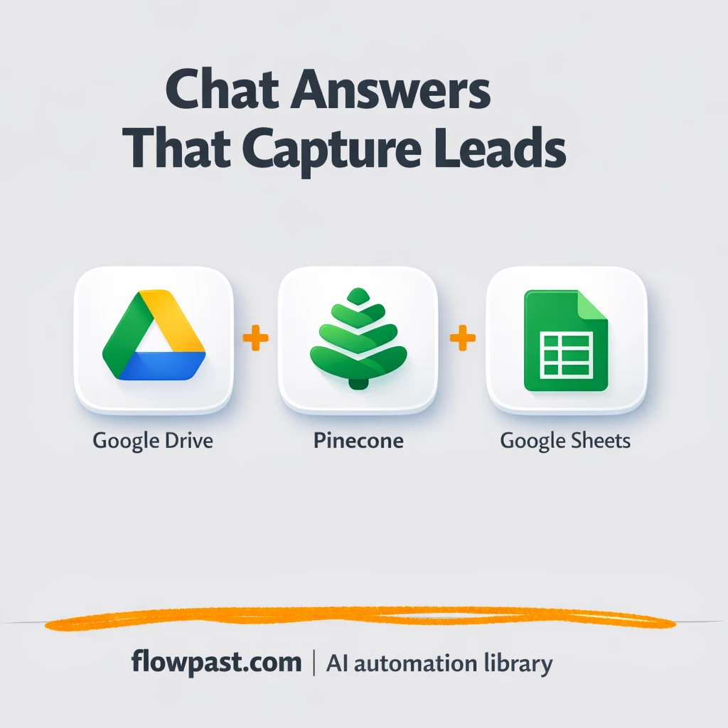 Google Drive to Google Sheets, chatbot leads captured - n8n workflow automation template