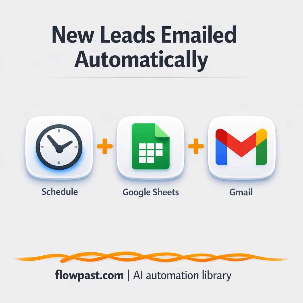Google Sheets to Gmail, every new lead followed up - n8n workflow automation template