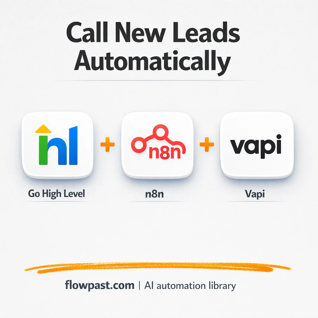 Go High Level + Vapi: call every new lead fast - n8n workflow automation template