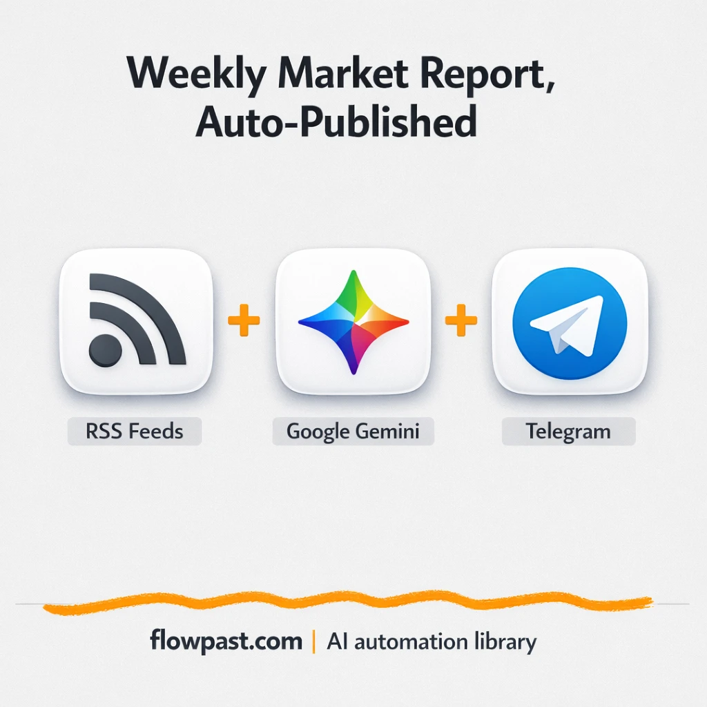 Telegram + Discord weekly market reports, ready to post - n8n workflow automation template