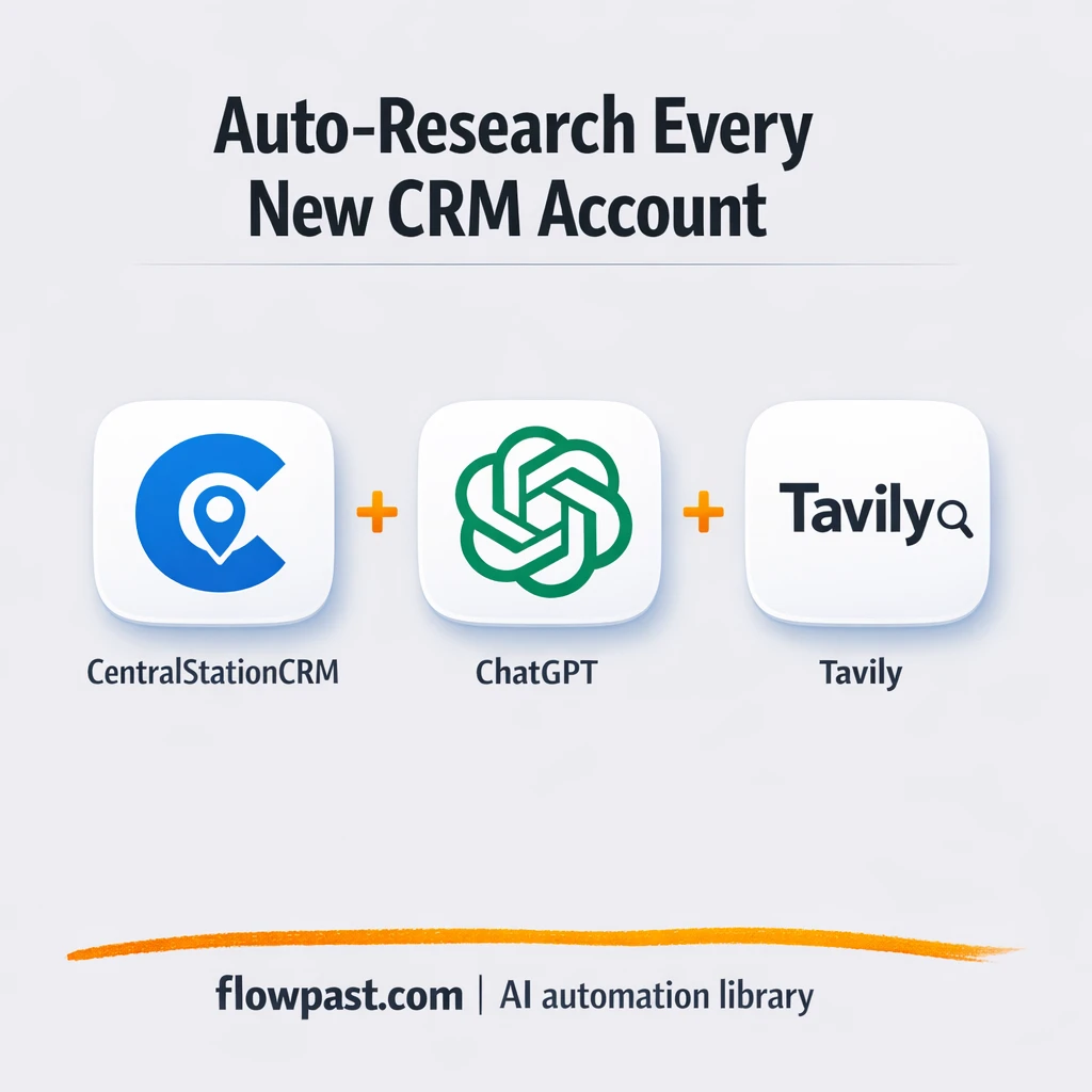 CentralStationCRM + ChatGPT: instant company notes - n8n workflow automation template