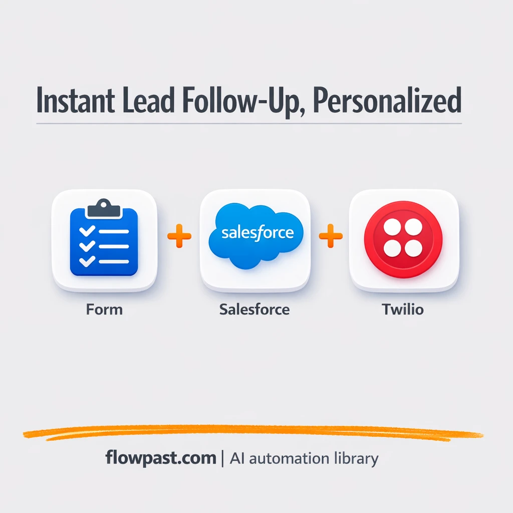 Salesforce + Twilio: reply to new leads instantly - n8n workflow automation template