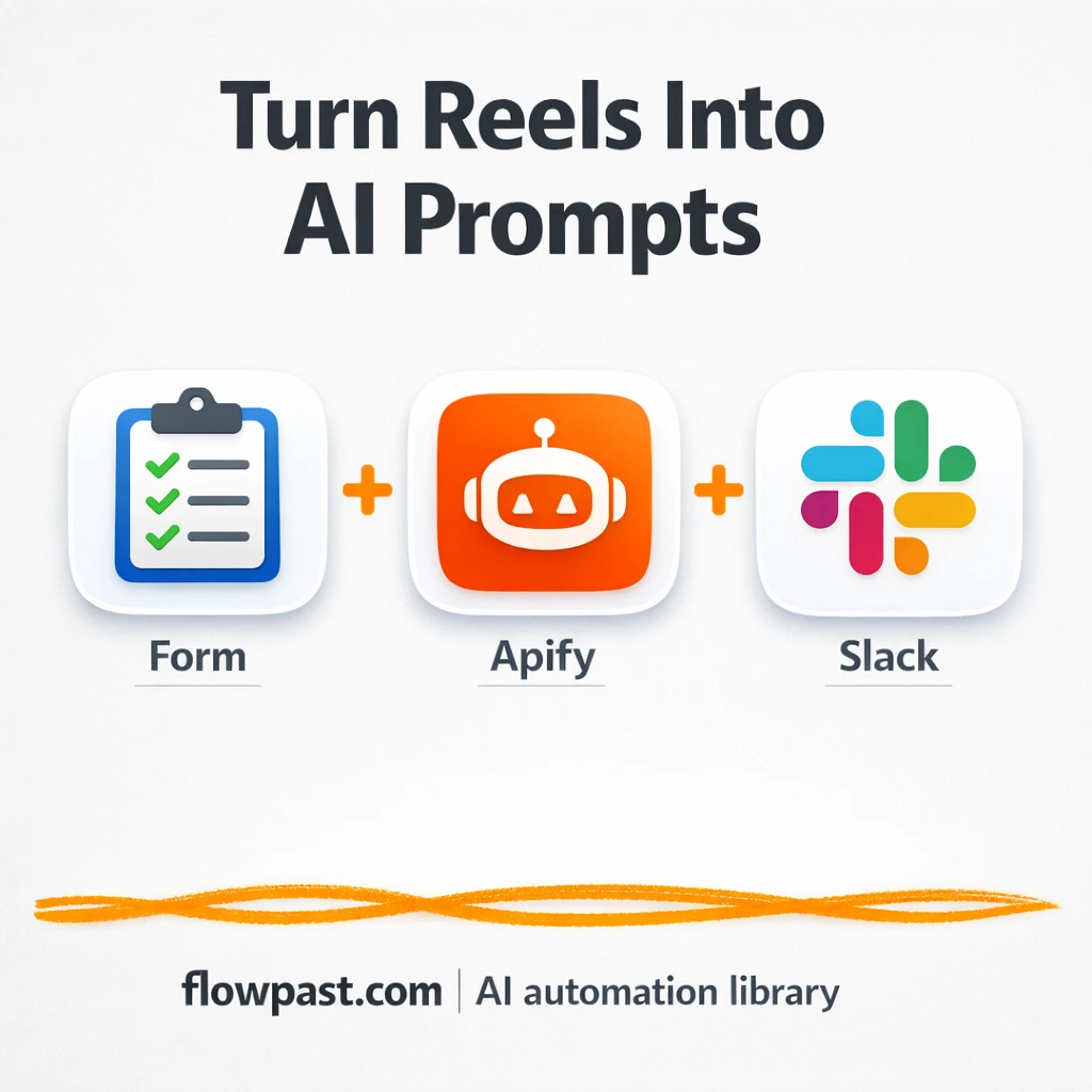 Apify + Slack, turn Reels into clear prompt briefs - n8n workflow automation template