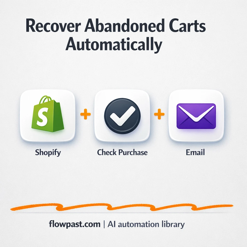 Shopify + SMTP: recover abandoned carts with emails - n8n workflow automation template