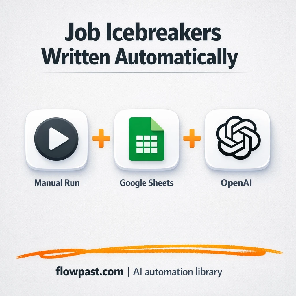Google Sheets + GPT-4: icebreakers written for you - n8n workflow automation template