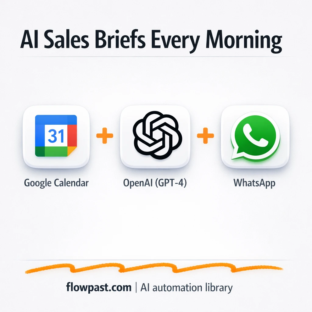 Google Calendar to Gmail, sales meeting briefs ready - n8n workflow automation template