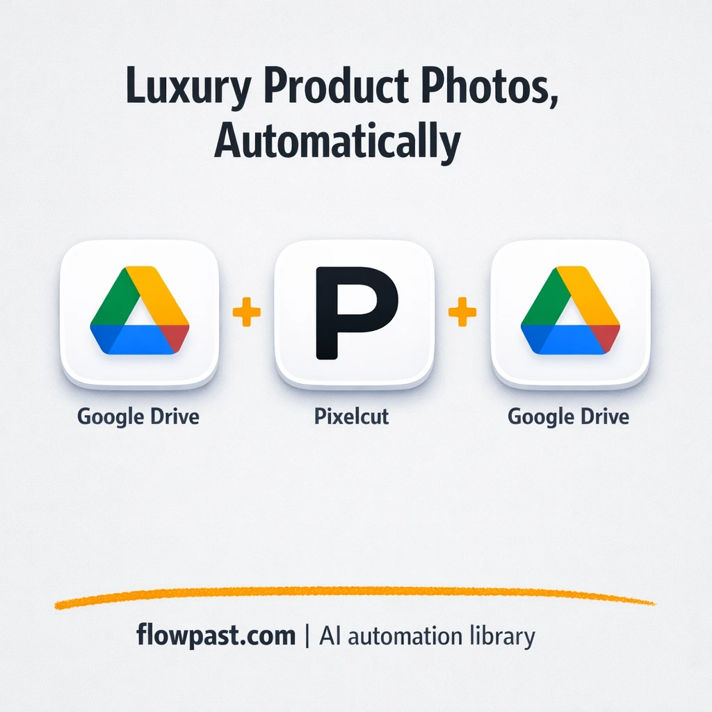 Google Drive + Pixelcut: polished product photos fast - n8n workflow automation template