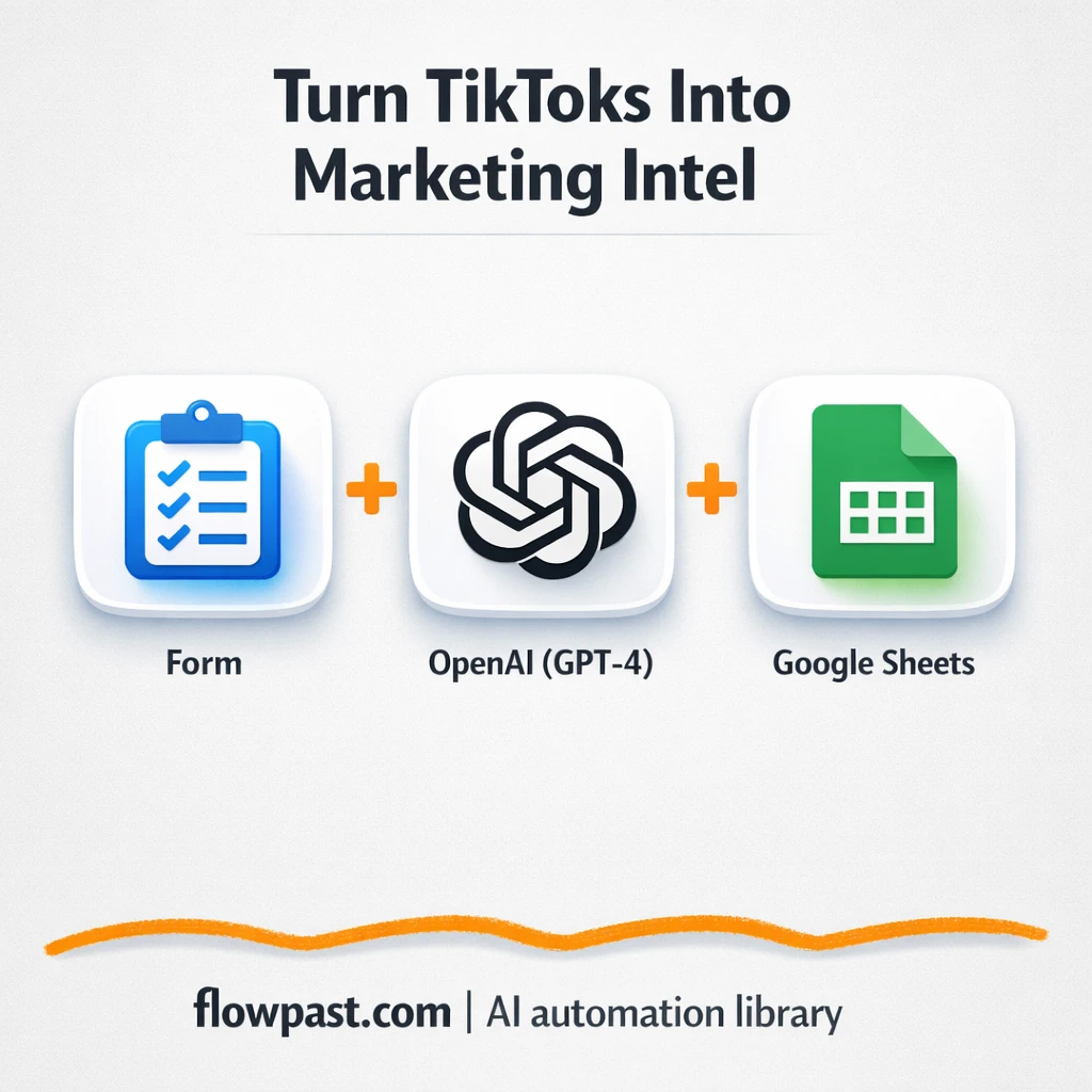 TikTok to Google Sheets, searchable UGC insights - n8n workflow automation template