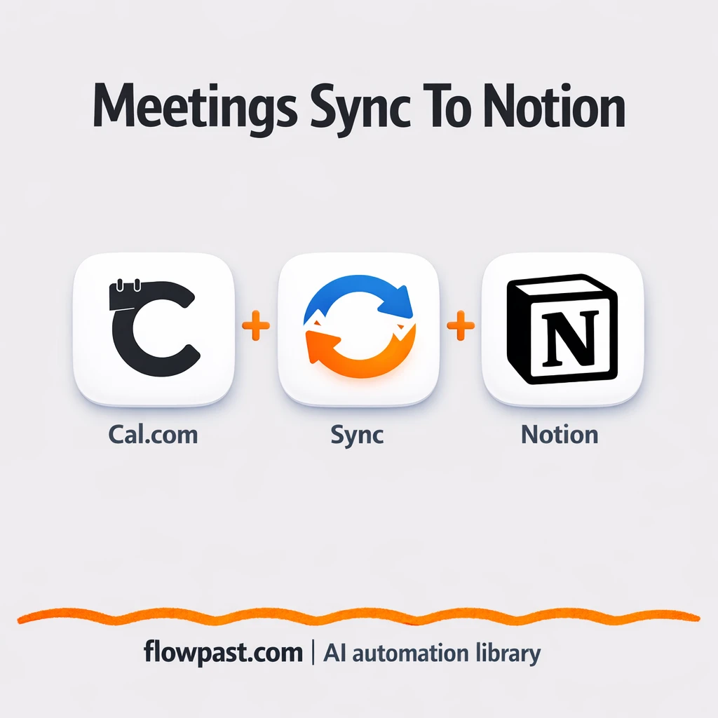 Cal.com to Notion, meetings and contacts stay clean - n8n workflow automation template