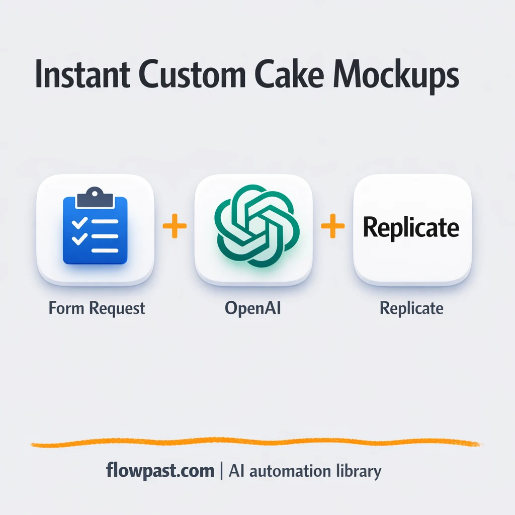 OpenAI + Replicate: instant cake mockup images - n8n workflow automation template
