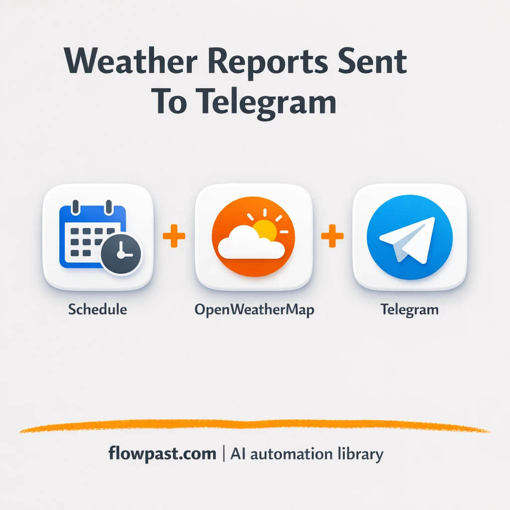 OpenWeatherMap to Telegram, daily forecasts delivered - n8n workflow automation template