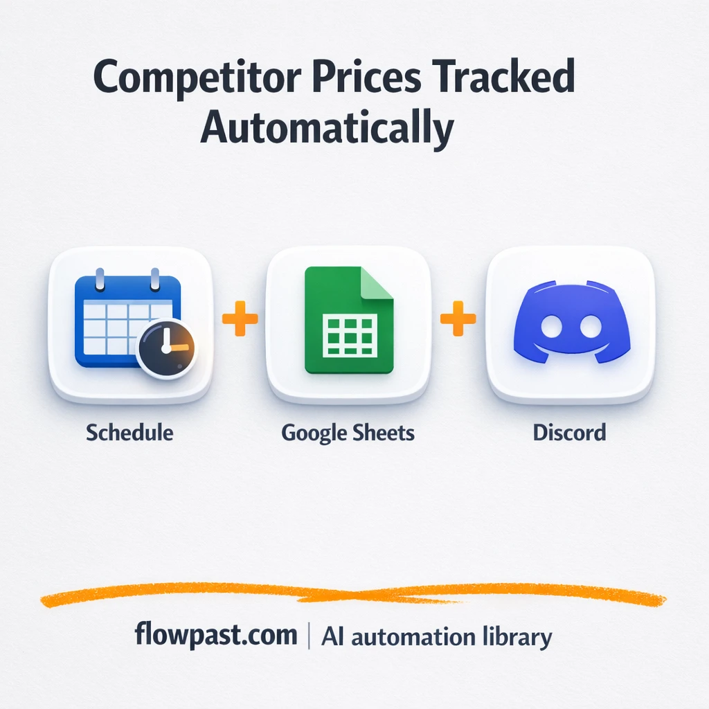 Google Sheets to Discord, competitor price alerts - n8n workflow automation template