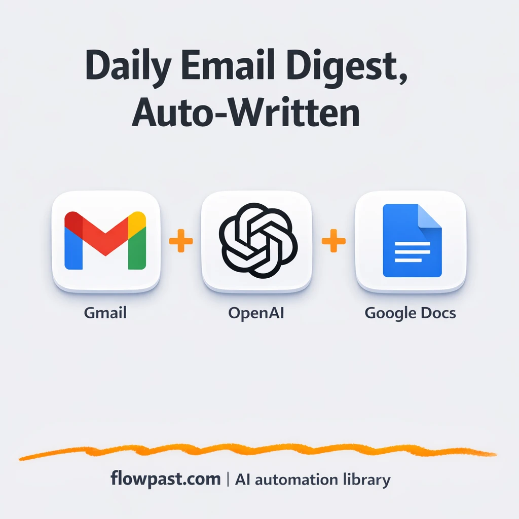 Gmail to Google Docs, a daily inbox digest you trust - n8n workflow automation template