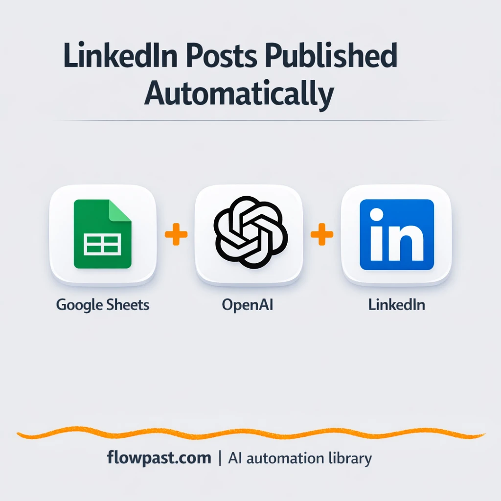 Google Sheets to LinkedIn, posts published consistently - n8n workflow automation template