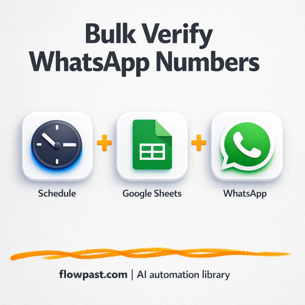 Google Sheets + WasenderAPI: verified WhatsApp leads - n8n workflow automation template