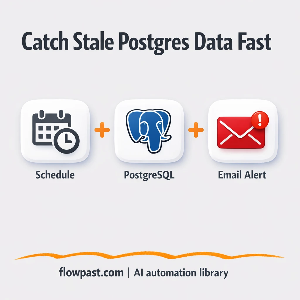 Postgres + Gmail: catch stale tables before reports break - n8n workflow automation template