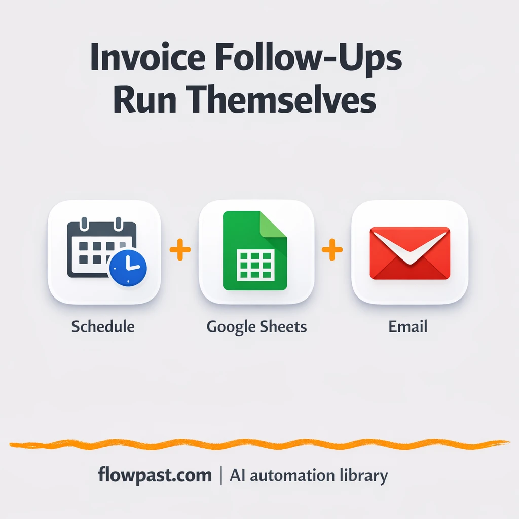 Google Sheets to Gmail, polite invoice reminders sent - n8n workflow automation template