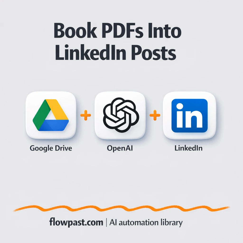 Google Drive to LinkedIn, posts queued in Google Sheets - n8n workflow automation template