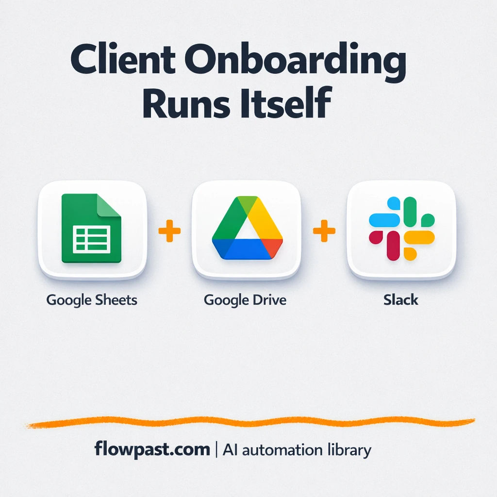 Google Sheets + Slack: smooth client onboarding - n8n workflow automation template