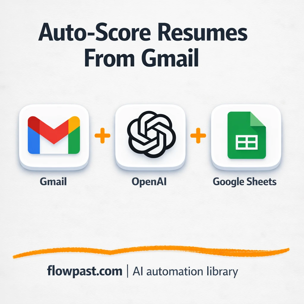 Gmail + Google Sheets: CV scores sorted for you - n8n workflow automation template