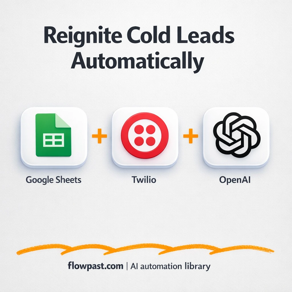 Google Sheets + Twilio: revive cold solar leads - n8n workflow automation template