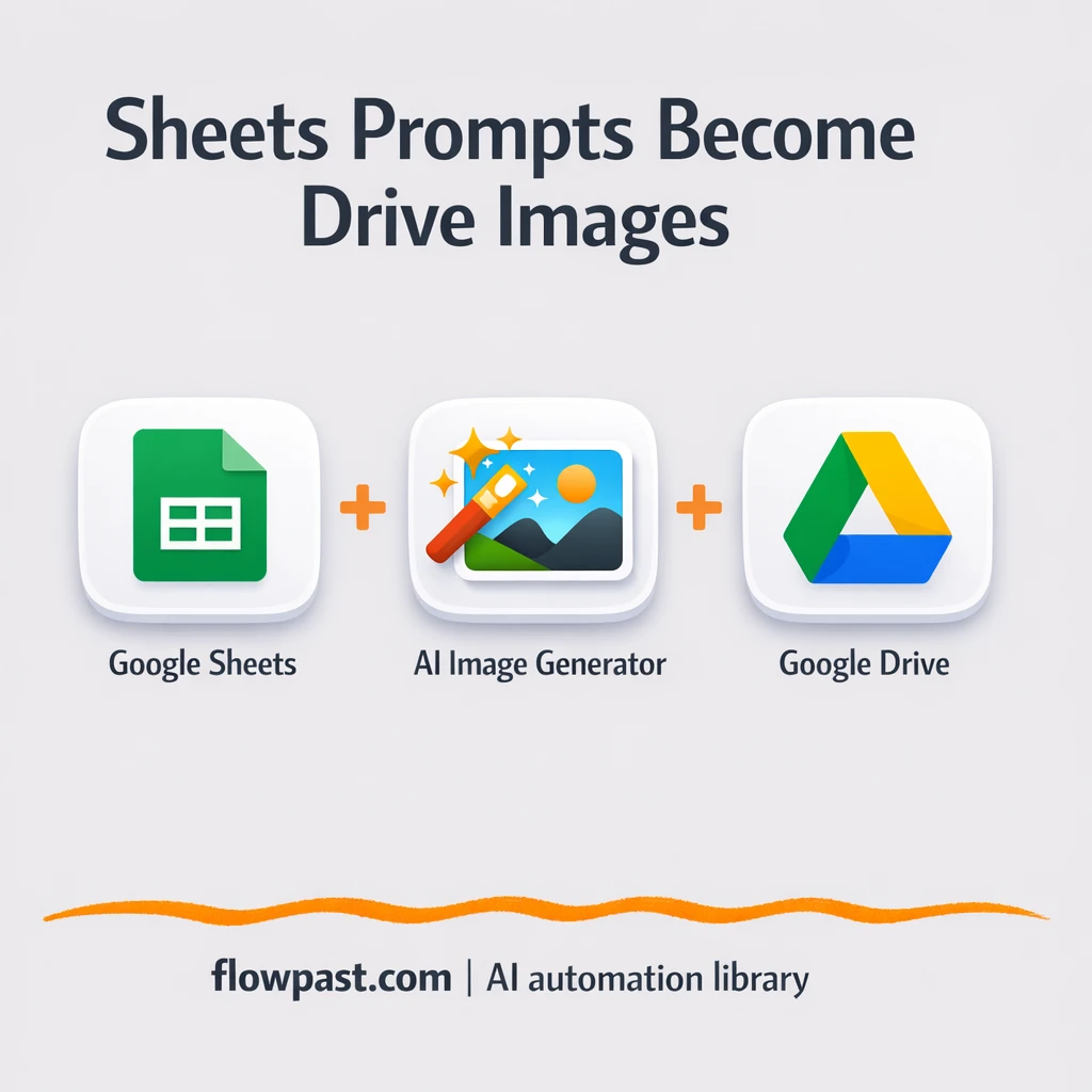 Google Sheets + Drive: AI images logged for you - n8n workflow automation template