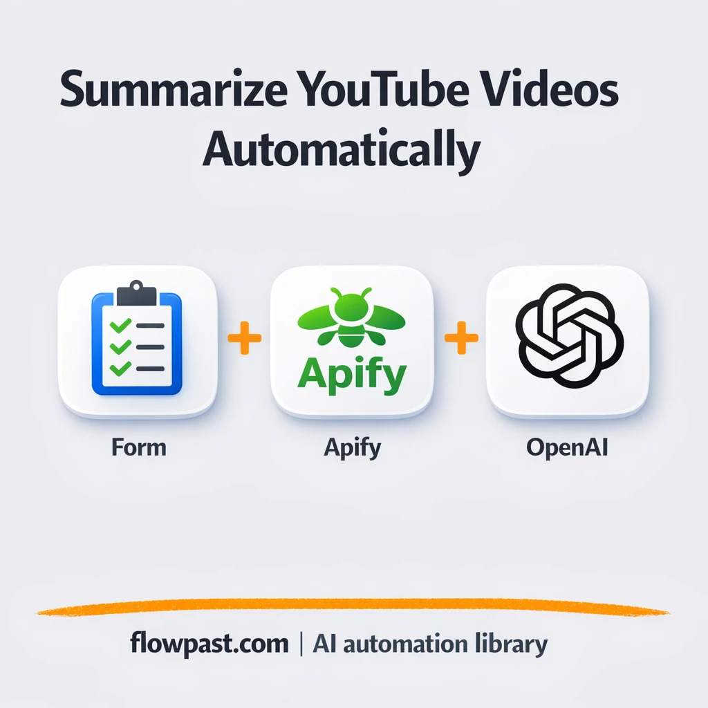 YouTube to OpenAI, clean video summaries on demand - n8n workflow automation template