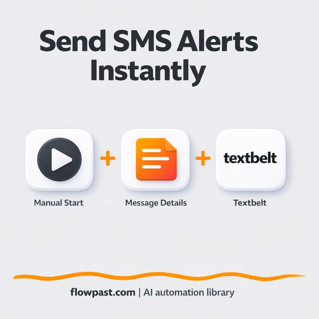 Textbelt + Google Sheets: SMS alerts without errors - n8n workflow automation template