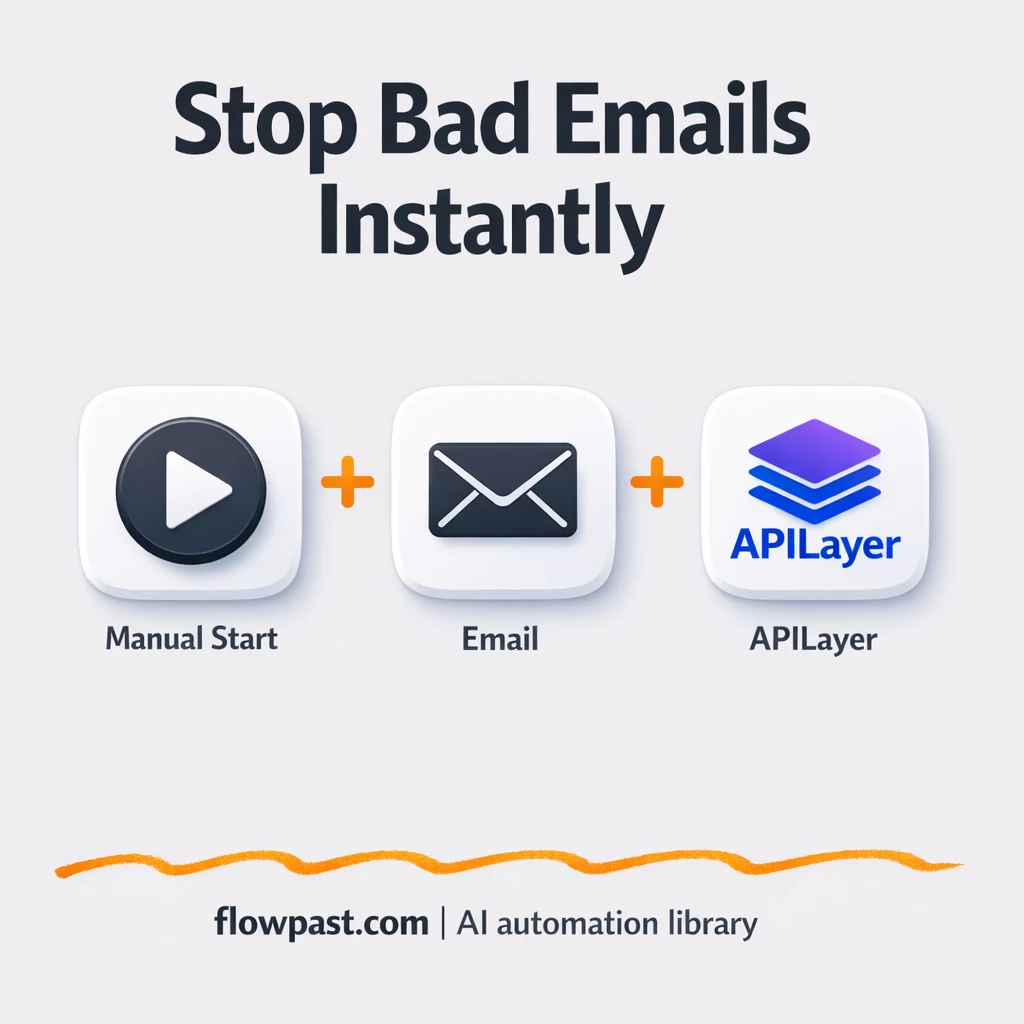 APILayer + Google Sheets: cleaner lead emails - n8n workflow automation template