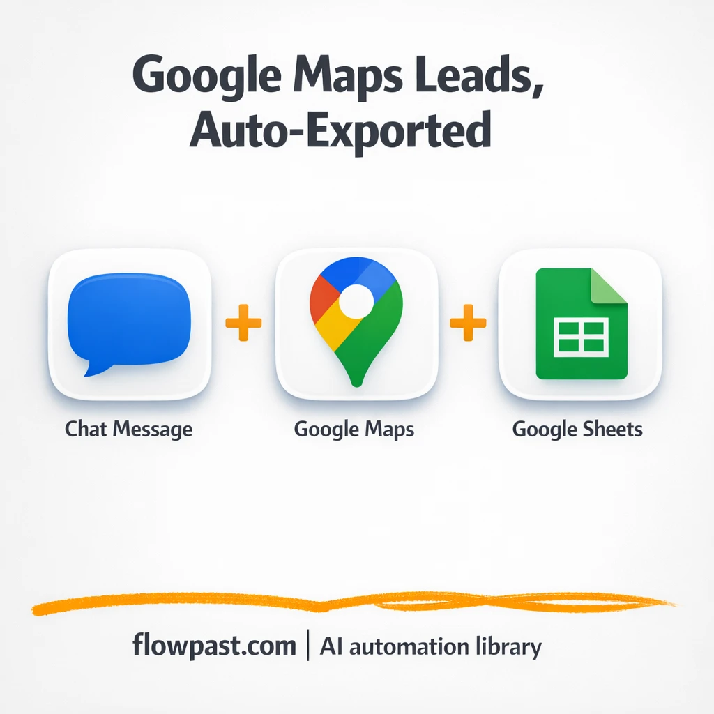 Google Maps to Google Sheets, lead lists ready to use - n8n workflow automation template