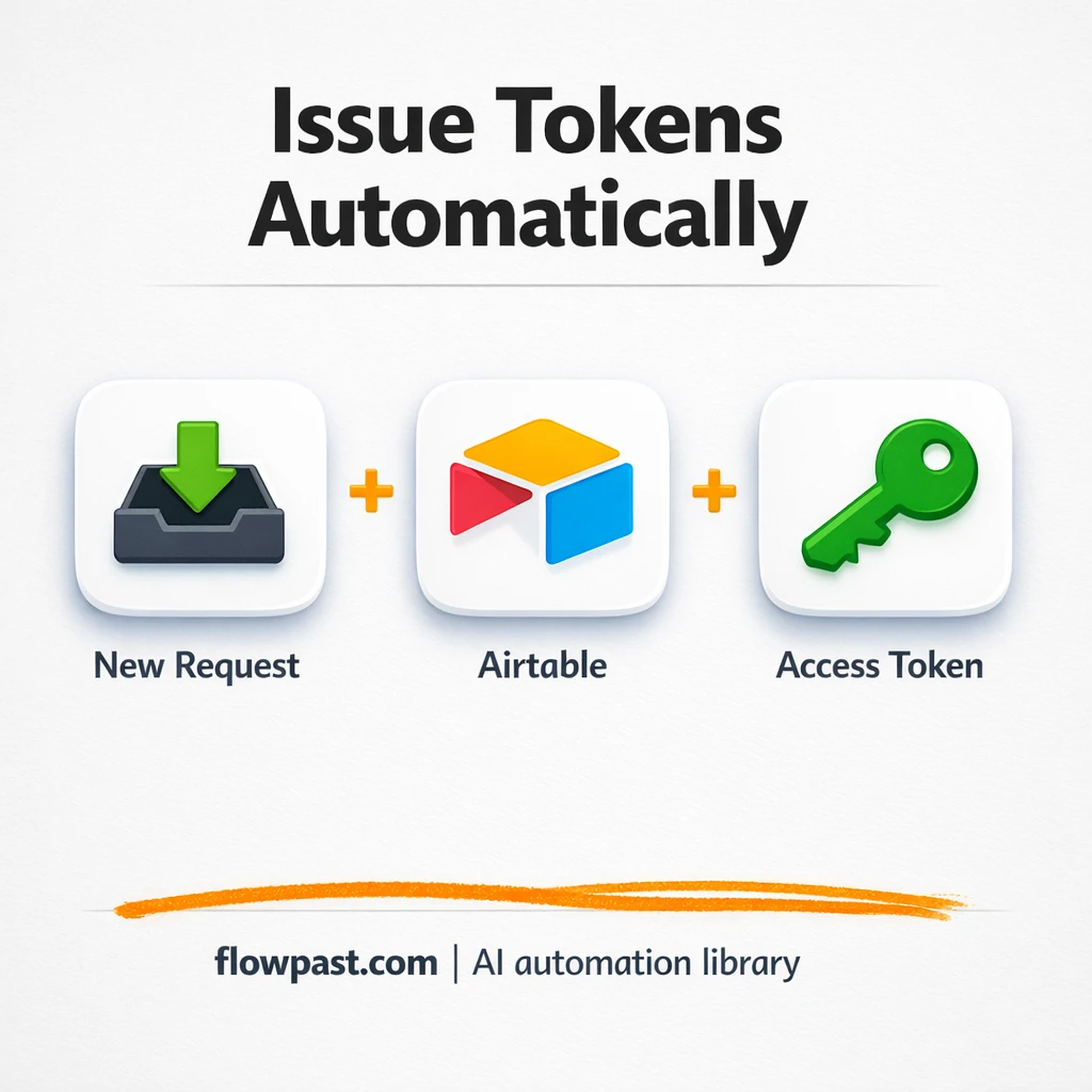 Airtable token requests, delivered to Slack clean - n8n workflow automation template