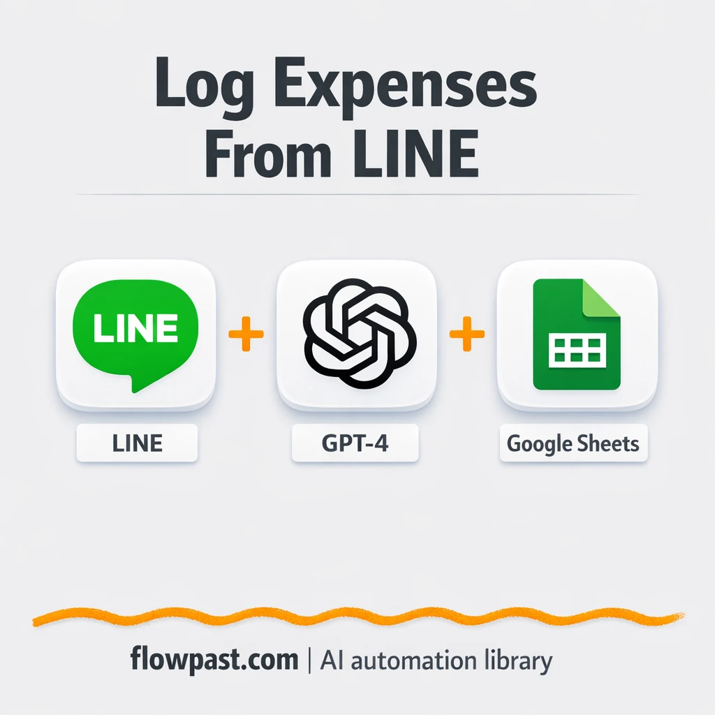 LINE to Google Sheets, expenses logged as you spend - n8n workflow automation template