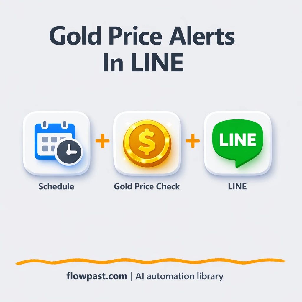 Gold price alerts to LINE, only when it matters - n8n workflow automation template