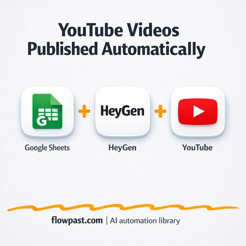 Google Sheets + HeyGen: YouTube videos published for you - n8n workflow automation template