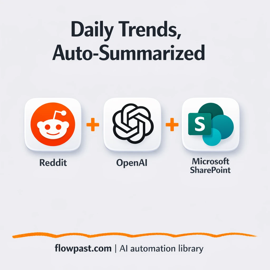 Reddit to Excel, trend themes ready in SharePoint - n8n workflow automation template
